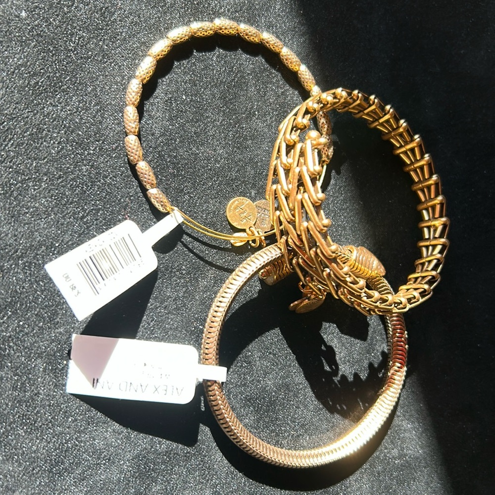 Gold tone bracelets
